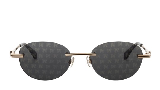 Occhiali da sole unisex Luxury Palm Angels PERI10H CRYSTAL SUNGLASSES 7607 gold dark grey nuova collezione