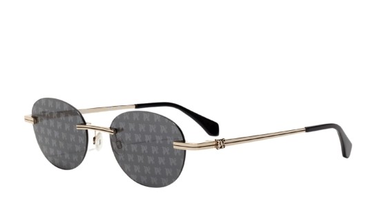 Occhiali da sole unisex Luxury Palm Angels PERI10H CRYSTAL SUNGLASSES 7607 gold dark grey nuova collezione