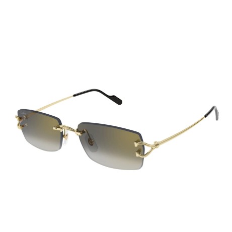 Occhiali da sole uomo Luxury Cartier CT0550S 001 gold gold grey nuova collezione 2