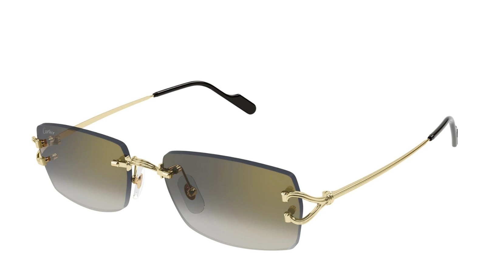 Occhiali da sole uomo Luxury Cartier CT0550S 001 gold gold grey nuova collezione