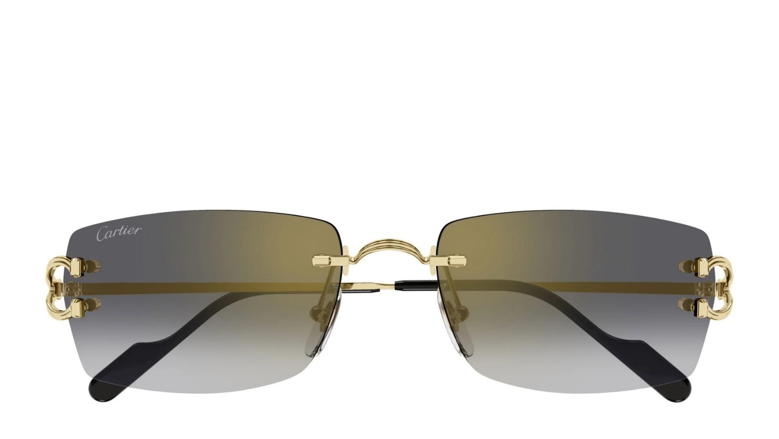 Occhiali da sole uomo Luxury Cartier CT0550S 001 gold gold grey nuova collezione