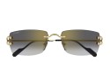 Occhiali da sole uomo Luxury Cartier CT0550S 001 gold gold grey nuova collezione