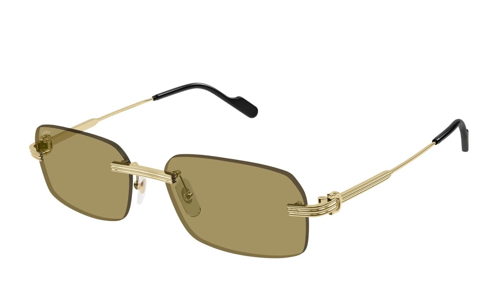 Occhiali da sole uomo Luxury Cartier CT0271S 009 gold gold brown nuova collezione