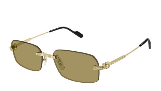 Occhiali da sole uomo Luxury Cartier CT0271S 009 gold gold brown nuova collezione