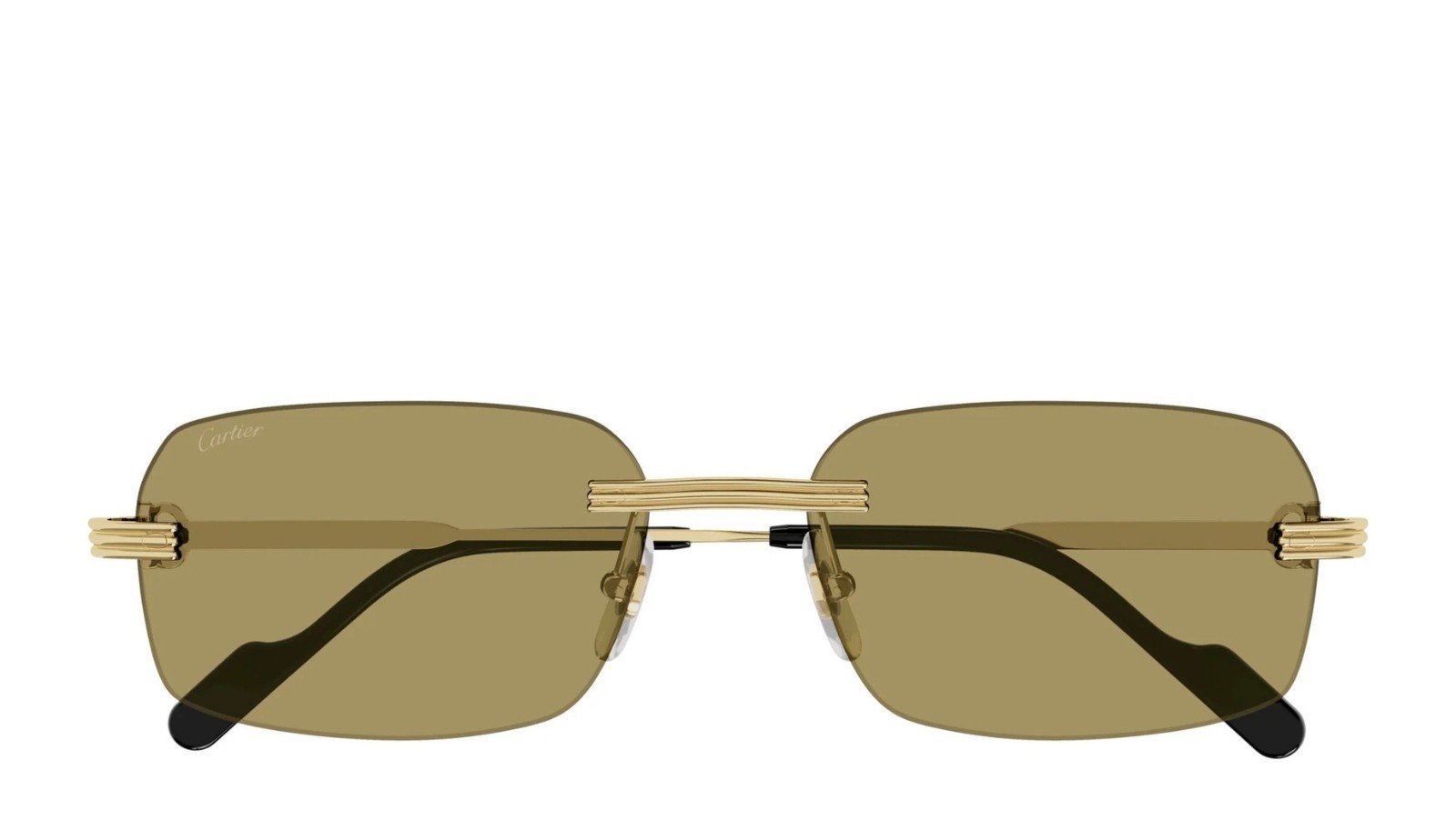 Occhiali da sole uomo Luxury Cartier CT0271S 009 gold gold brown nuova collezione