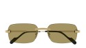Occhiali da sole uomo Luxury Cartier CT0271S 009 gold gold brown nuova collezione