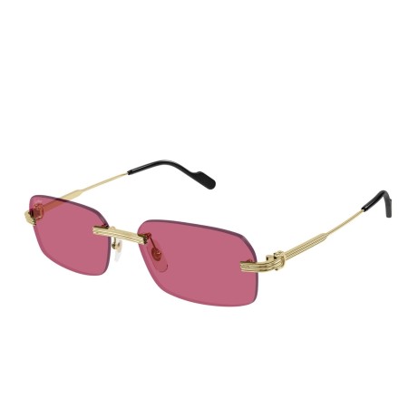 Occhiali da sole uomo Luxury Cartier CT0271S 010 gold gold pink nuova collezione 2