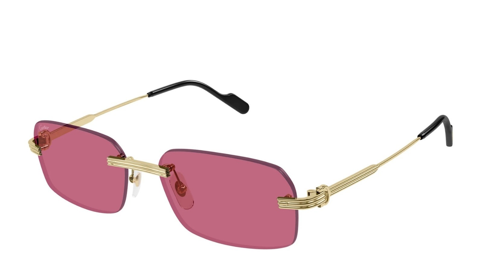 Occhiali da sole uomo Luxury Cartier CT0271S 010 gold gold pink nuova collezione