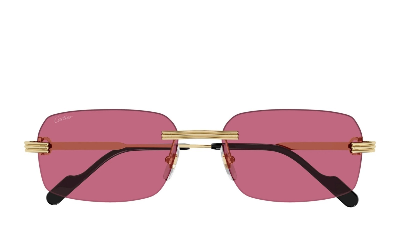 Occhiali da sole uomo Luxury Cartier CT0271S 010 gold gold pink nuova collezione