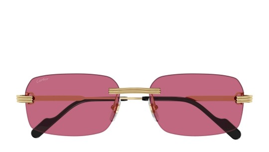 Occhiali da sole uomo Luxury Cartier CT0271S 010 gold gold pink nuova collezione