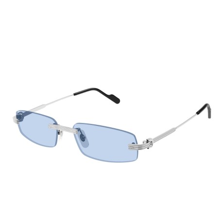 Occhiali da sole uomo Luxury Cartier CT0535S 005 silver silver light b nuova collezione 2