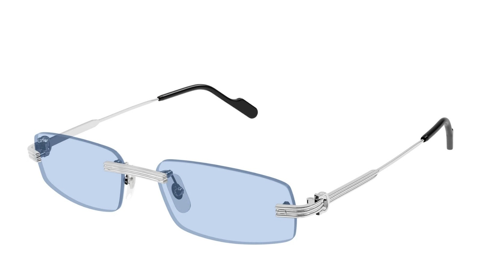 Occhiali da sole uomo Luxury Cartier CT0535S 005 silver silver light b nuova collezione