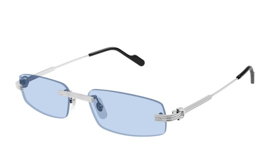 Occhiali da sole uomo Luxury Cartier CT0535S 005 silver silver light b nuova collezione