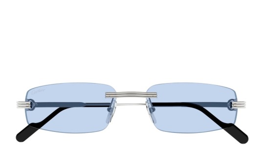 Occhiali da sole uomo Luxury Cartier CT0535S 005 silver silver light b nuova collezione