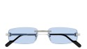 Occhiali da sole uomo Luxury Cartier CT0535S 005 silver silver light b nuova collezione