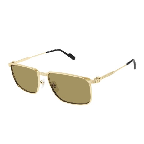Occhiali da sole uomo Luxury Cartier CT0534S 004 gold gold brown nuova collezione 2