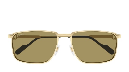Occhiali da sole uomo Luxury Cartier CT0534S 004 gold gold brown nuova collezione