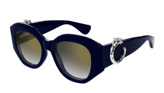 Occhiali da sole donna Luxury Cartier CT0502S 003 blue blue grey nuova collezione