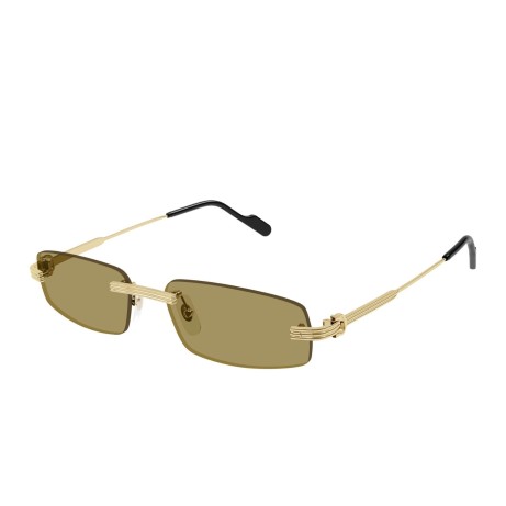 Occhiali da sole uomo Luxury Cartier CT0535S 003 gold gold brown nuova collezione 2