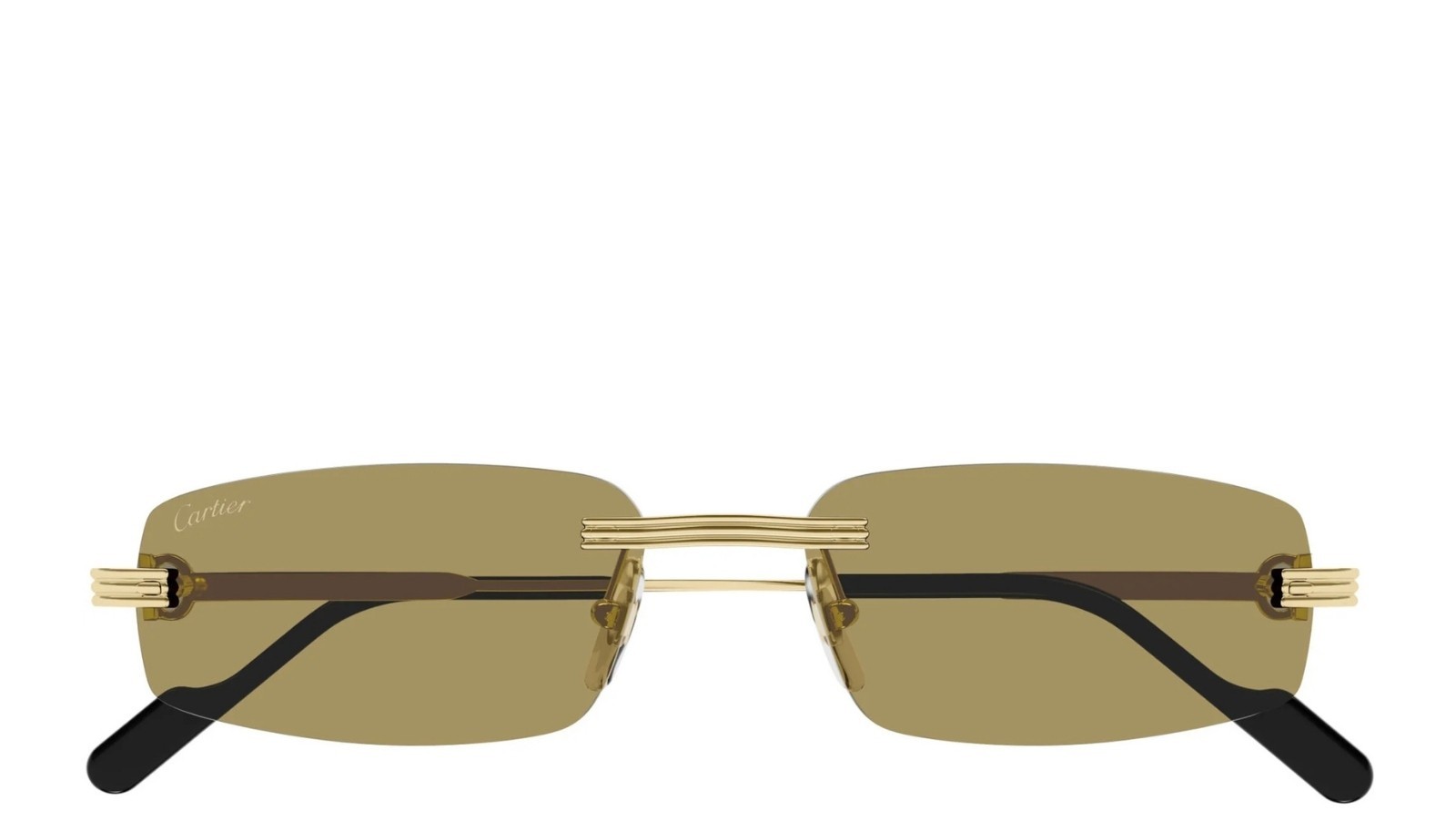 Occhiali da sole uomo Luxury Cartier CT0535S 003 gold gold brown nuova collezione