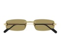Occhiali da sole uomo Luxury Cartier CT0535S 003 gold gold brown nuova collezione