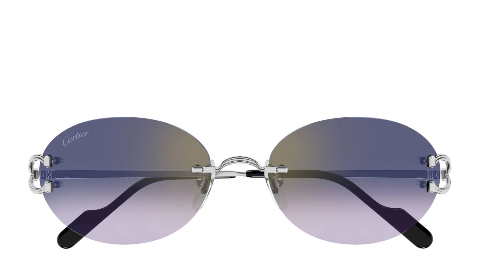 Occhiali da sole unisex Luxury Cartier CT0551S 003 silver silver blue nuova collezione