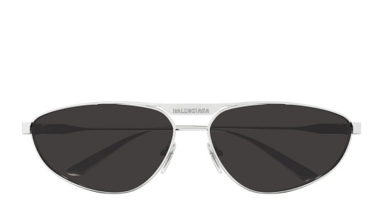Occhiali da sole unisex Luxury Balenciaga BB0417S 002 silver silver grey nuova collezione