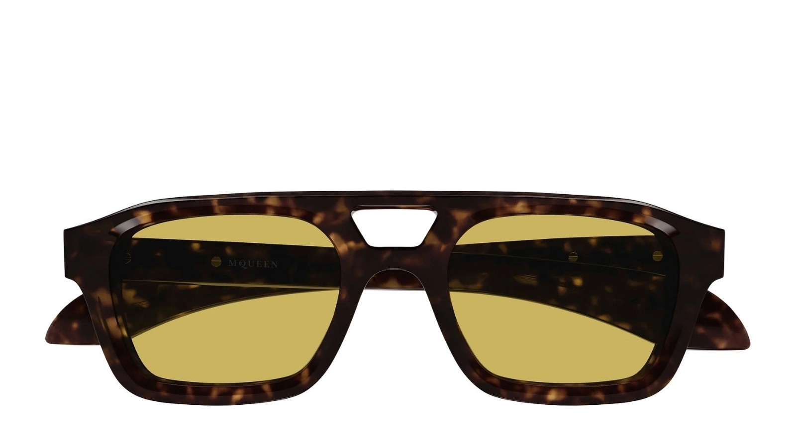 Occhiali da sole uomo Luxury Alexander Mcqueen AM0505S 002 havana havana yellow nuova collezione