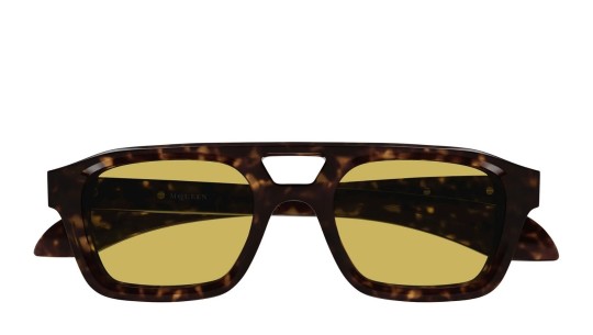 Occhiali da sole uomo Luxury Alexander Mcqueen AM0505S 002 havana havana yellow nuova collezione