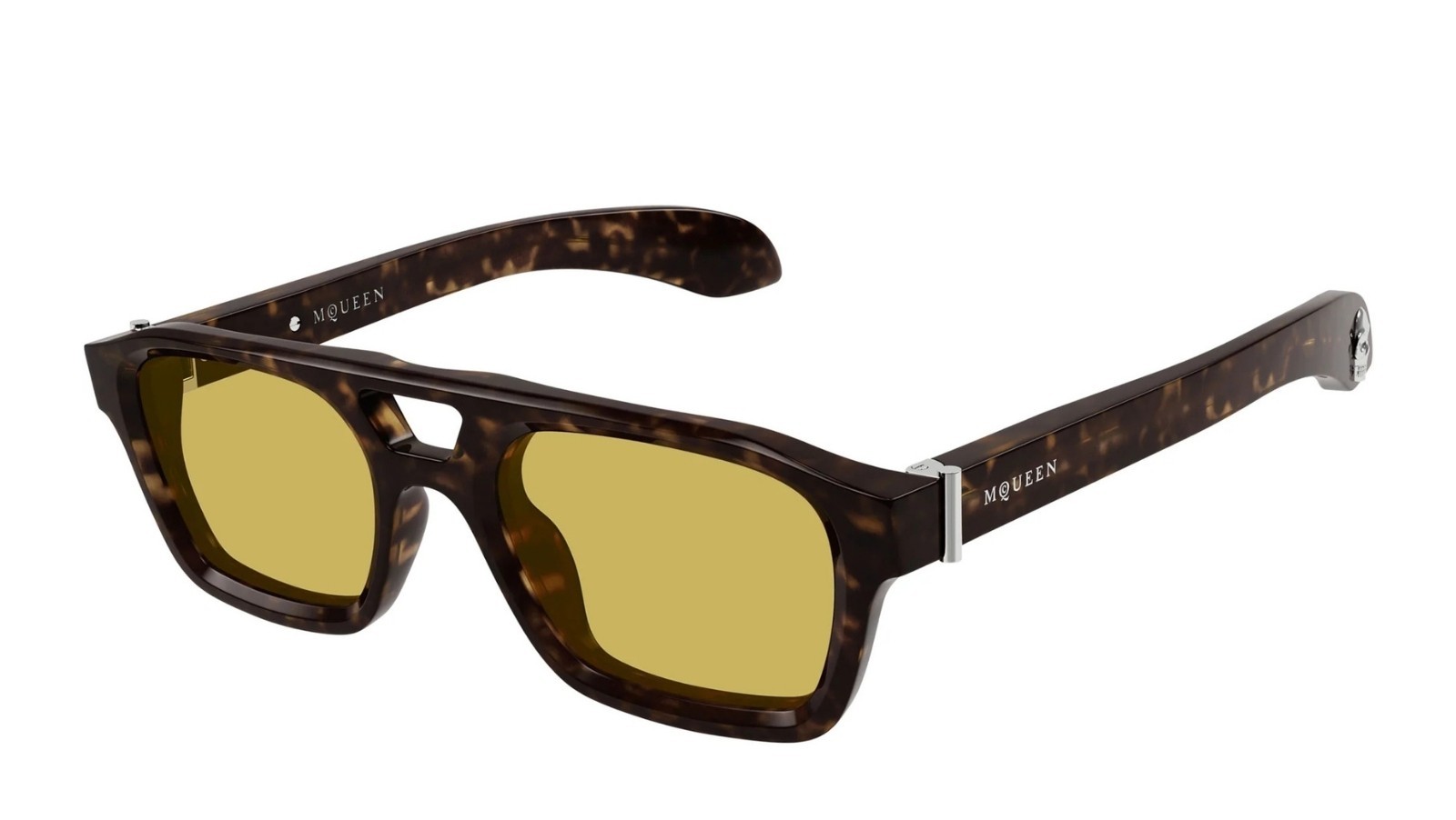 Occhiali da sole uomo Luxury Alexander Mcqueen AM0505S 002 havana havana yellow nuova collezione