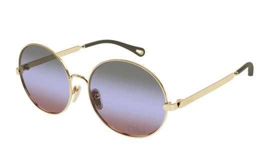 Occhiali da sole donna Luxury Chloé CH0281S 004 gold gold green nuova collezione