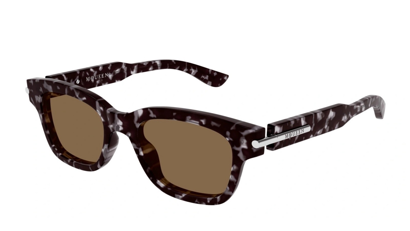 Occhiali da sole unisex Luxury Alexander Mcqueen AM0497S 002 havana havana brown nuova collezione