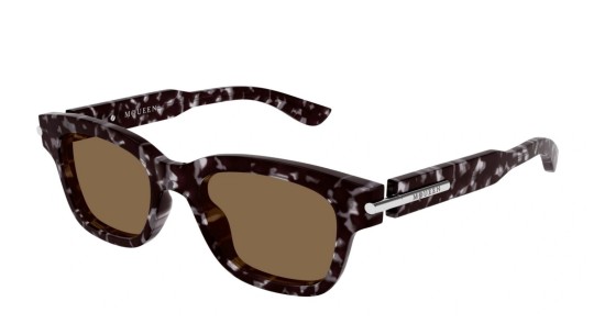Occhiali da sole unisex Luxury Alexander Mcqueen AM0497S 002 havana havana brown nuova collezione