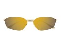 Occhiali da sole unisex Luxury Balenciaga BB0412S 004 gold gold gold nuova collezione