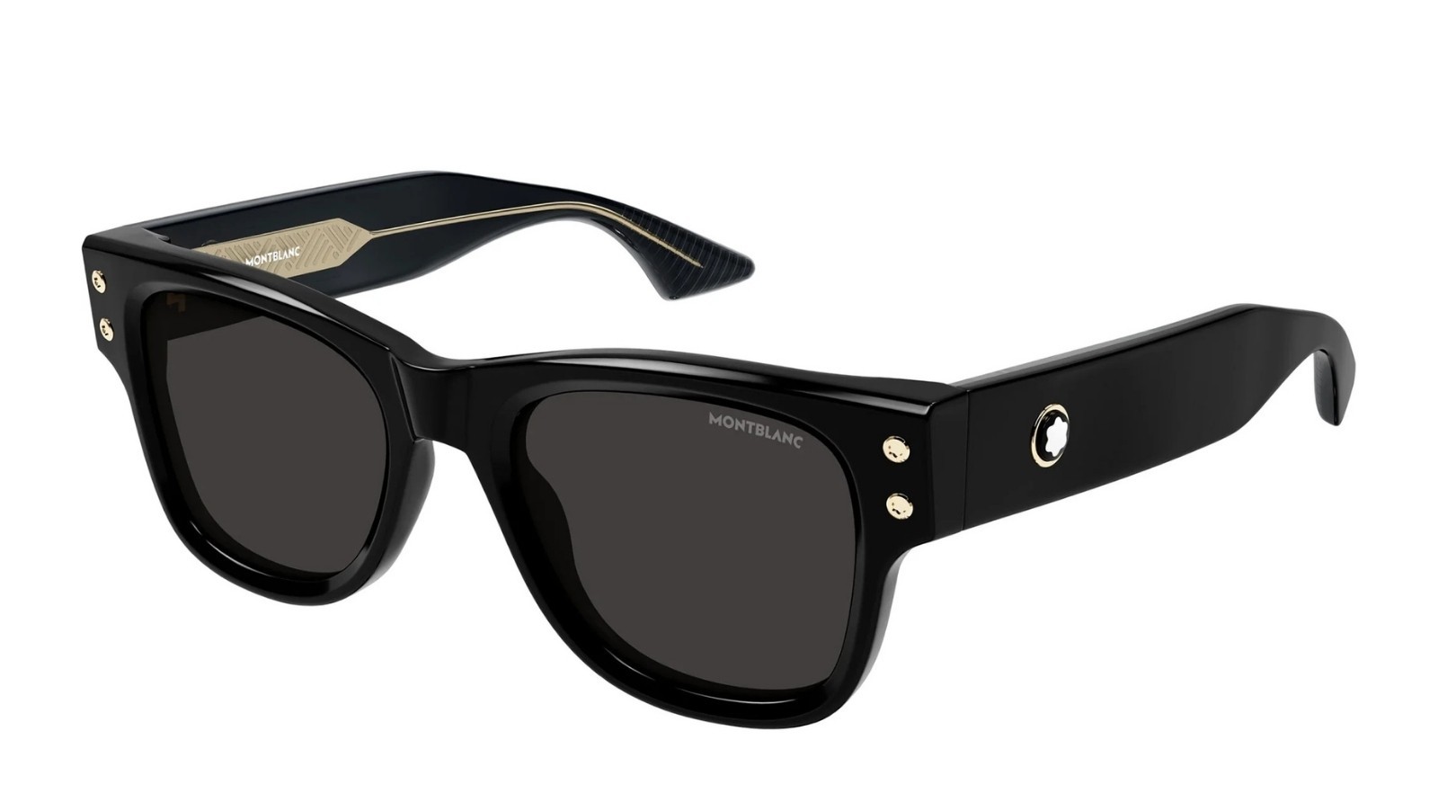 Occhiali da sole uomo Luxury Montblanc MB0381S 001 black black grey nuova collezione