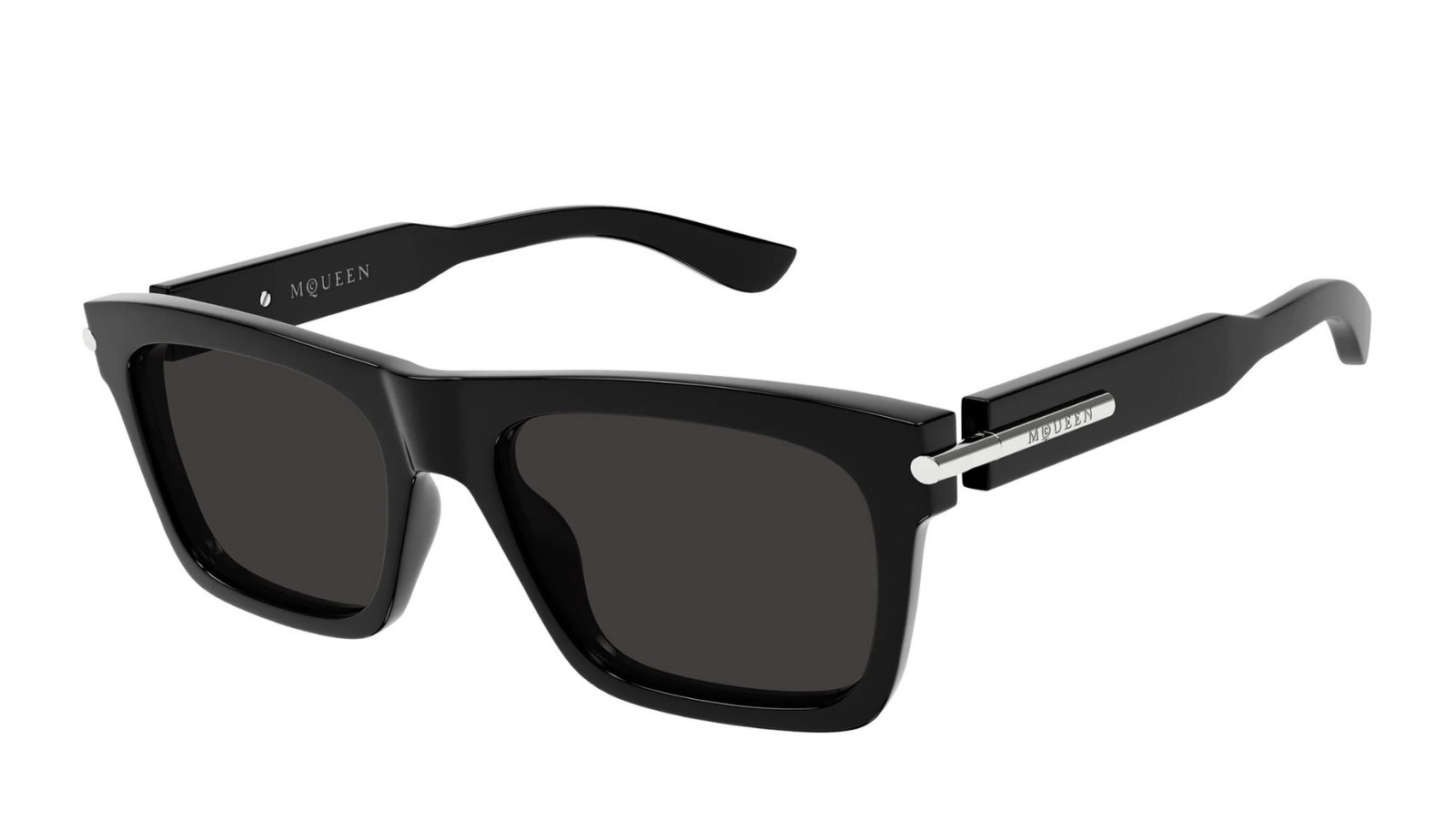 Occhiali da sole uomo Luxury Alexander Mcqueen AM0495S 001 black black grey nuova collezione