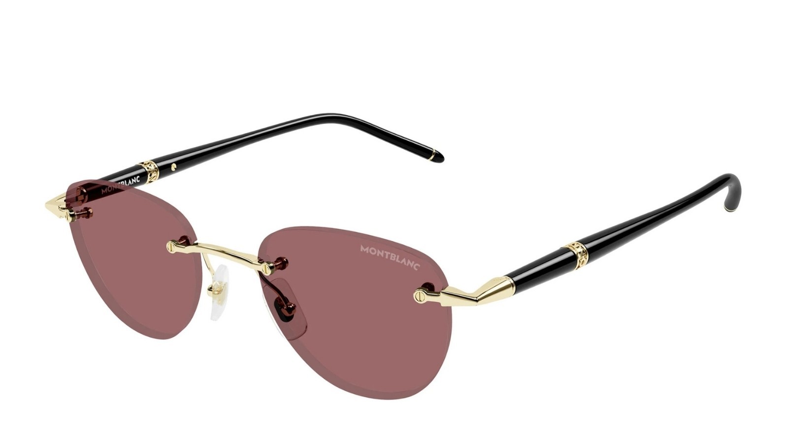 Occhiali da sole uomo Luxury Montblanc MB0412S 003 gold black orange nuova collezione