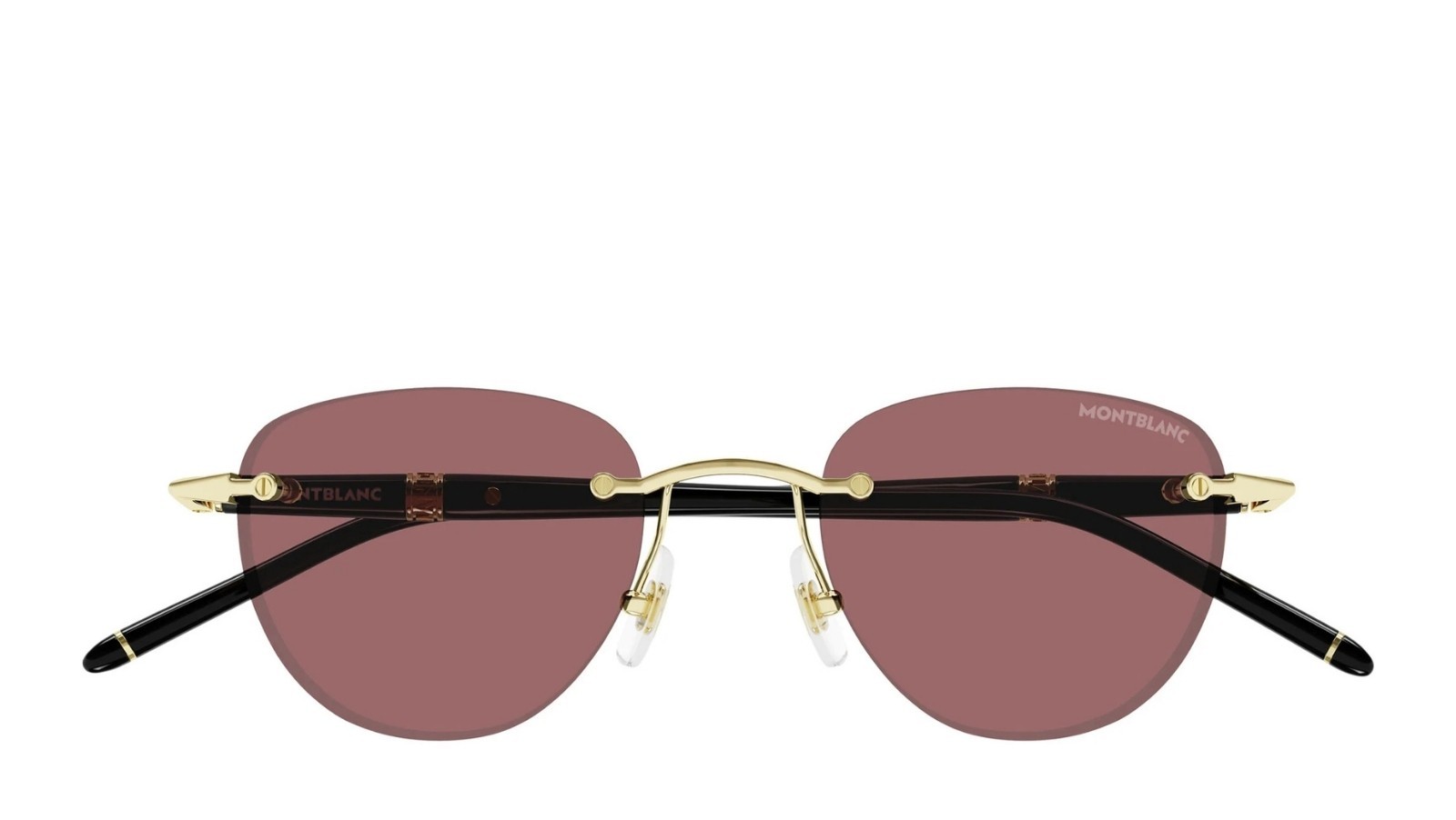 Occhiali da sole uomo Luxury Montblanc MB0412S 003 gold black orange nuova collezione