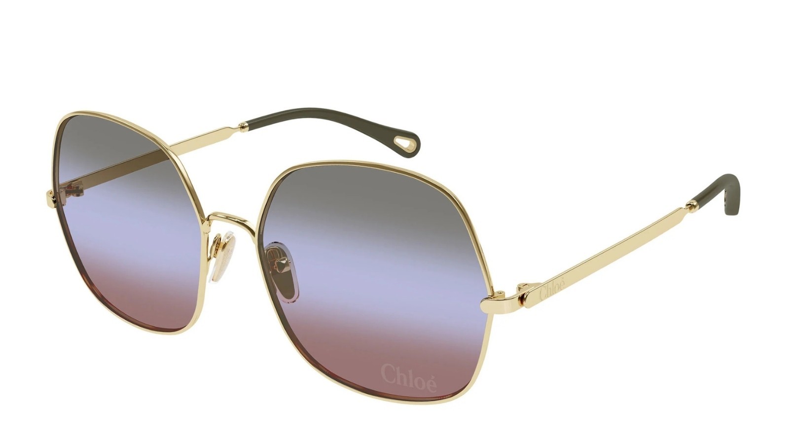 Occhiali da sole donna Luxury Chloé CH0282S 004 gold gold green nuova collezione