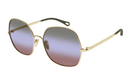 Occhiali da sole donna Luxury Chloé CH0282S 004 gold gold green nuova collezione