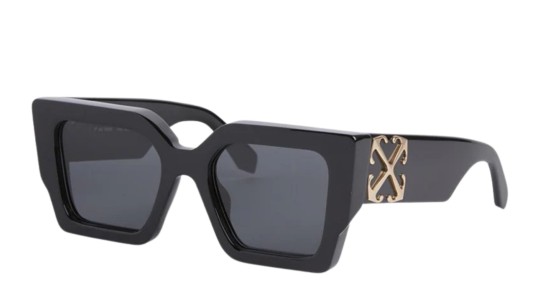 Occhiali da sole donna Luxury Off White OERI128 CATALINA SUNGLASSES 1007 black dark grey nuova collezione