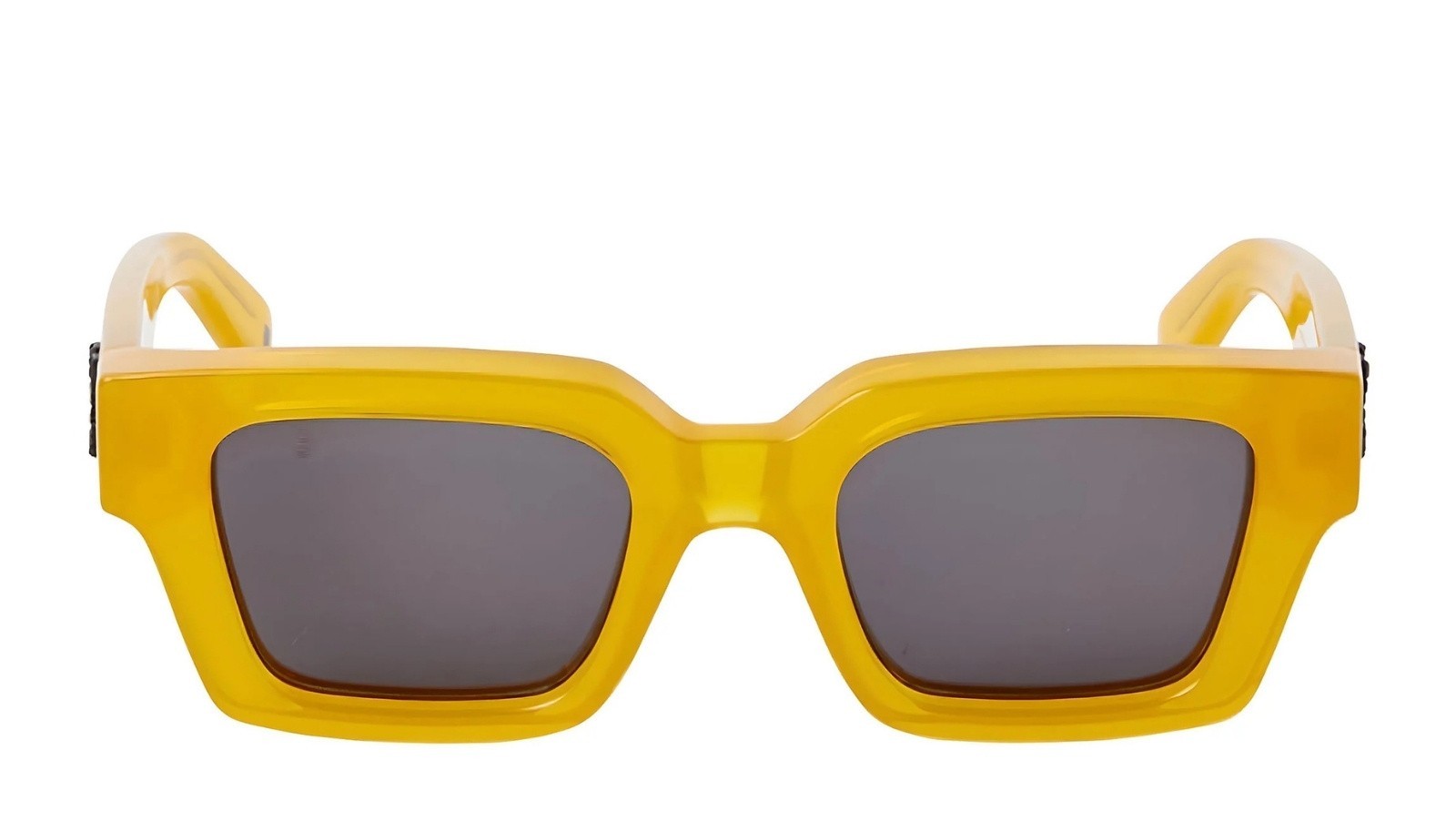Occhiali da sole unisex Luxury Off White OERI008 VIRGIL SUNGLASSES L 1807 yellow dark grey nuova collezione