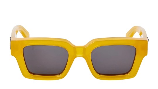Occhiali da sole unisex Luxury Off White OERI008 VIRGIL SUNGLASSES L 1807 yellow dark grey nuova collezione