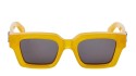 Occhiali da sole unisex Luxury Off White OERI008 VIRGIL SUNGLASSES L 1807 yellow dark grey nuova collezione
