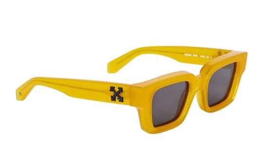 Occhiali da sole unisex Luxury Off White OERI008 VIRGIL SUNGLASSES L 1807 yellow dark grey nuova collezione