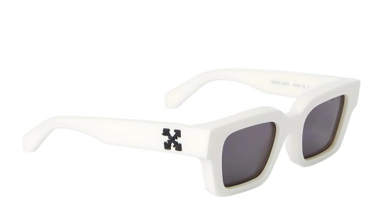 Occhiali da sole unisex Luxury Off White OERI008 VIRGIL SUNGLASSES M 0107 white dark grey nuova collezione
