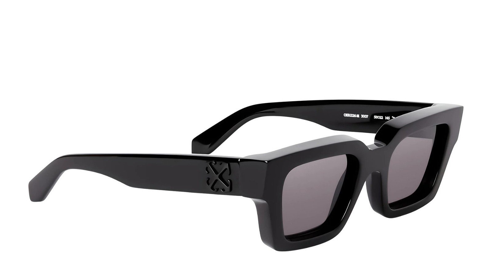 Occhiali da sole unisex Luxury Off White OERI008 VIRGIL SUNGLASSES L 1307 black logo black dar nuova collezione