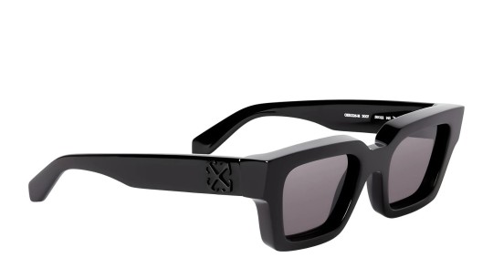 Occhiali da sole unisex Luxury Off White OERI008 VIRGIL SUNGLASSES L 1307 black logo black dar nuova collezione