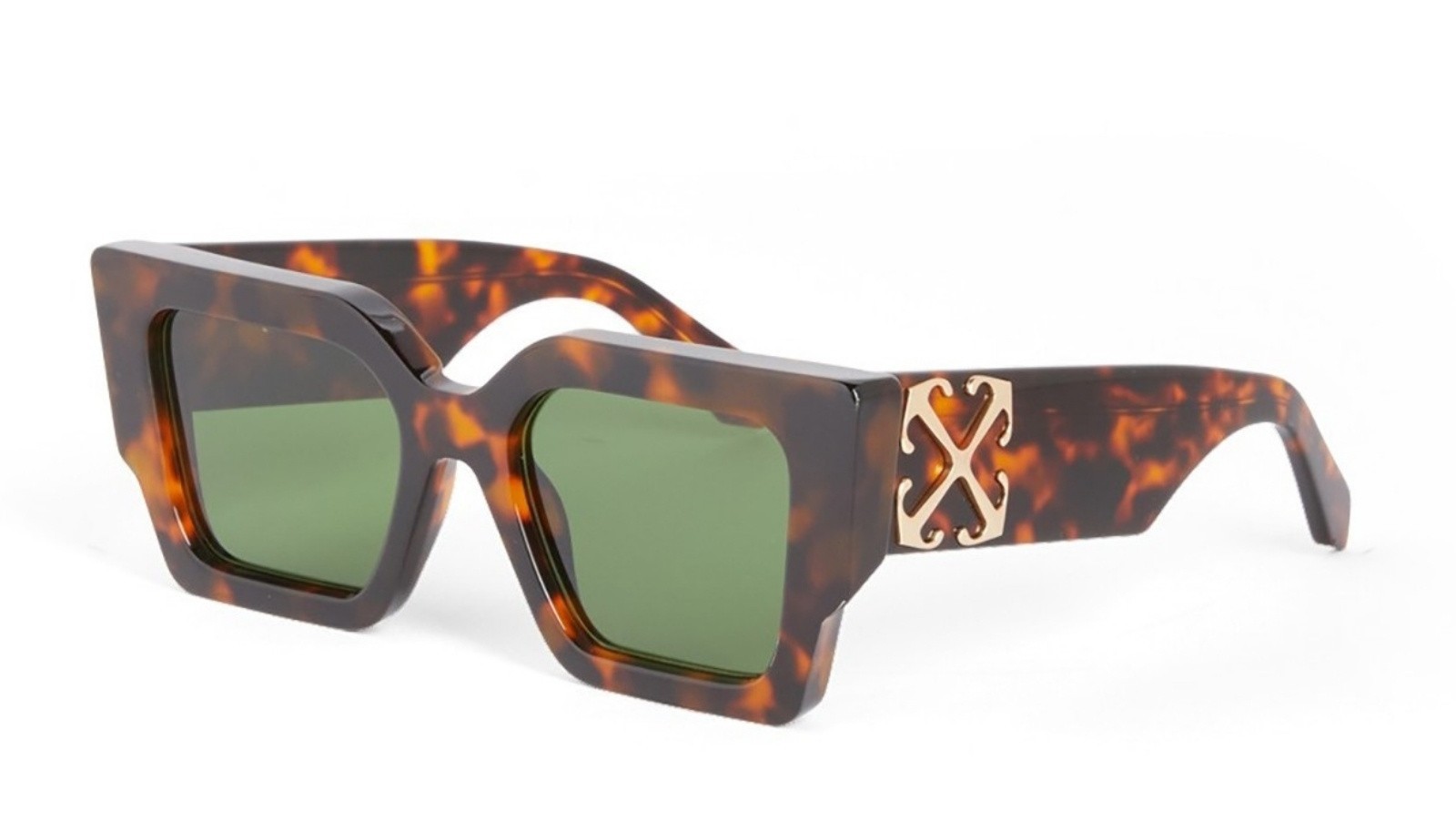 Occhiali da sole unisex Luxury Off White OERI128 CATALINA SUNGLASSES 6055 havana green nuova collezione