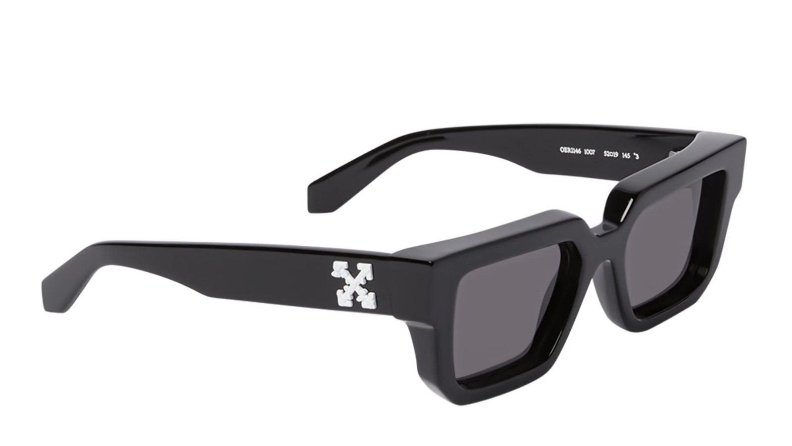 Occhiali da sole unisex Luxury Off White OERI146 SILVERSTONE  SUNGLASSES 1007 black dark grey nuova collezione